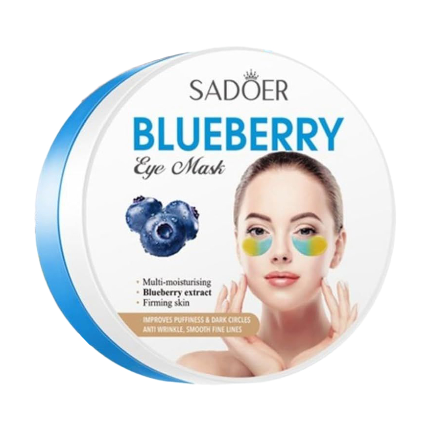 Гідрогелеві патчі для шкіри навколо очей Sadoer Blueberry Eye Mask з чорницею, 60 шт
